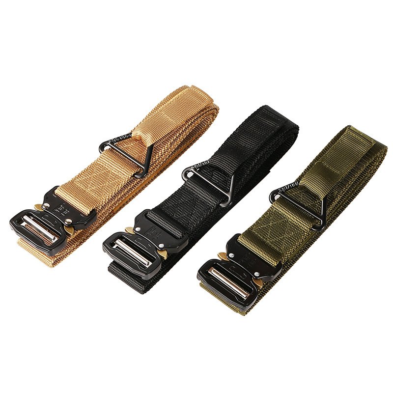 Factory Hot Sale Tactical Rigger Belt 1.5inches Mens Nylon Webbing Utility Belt With V-Ring Heavy Duty Quick Release Buckle