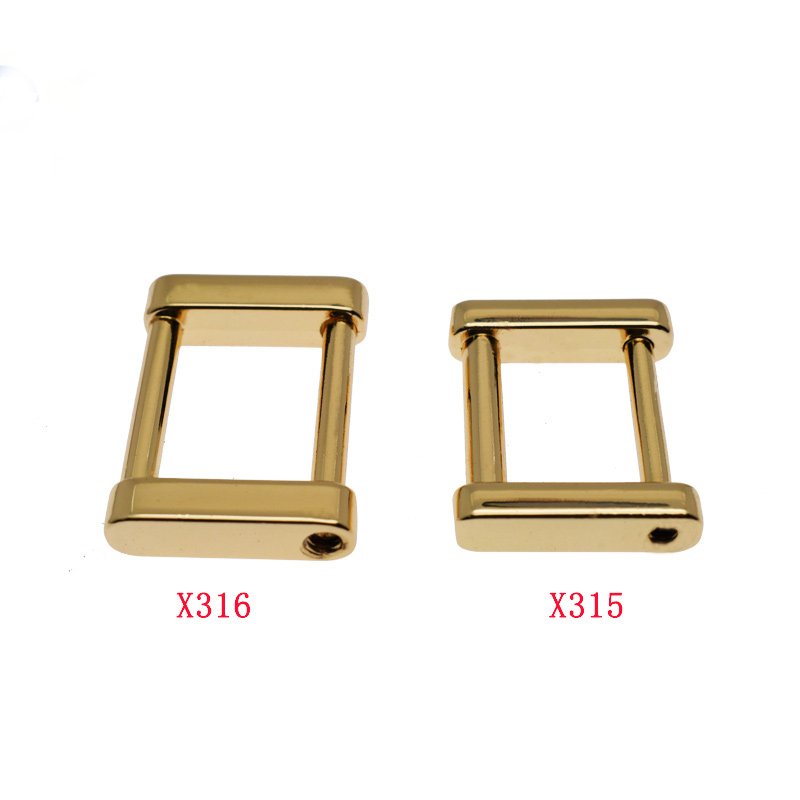 wholesale Rectangle Screw Rings Buckle Strap Connector Rectangular Shackle Screw Purse Bag Loop adjustable buckle