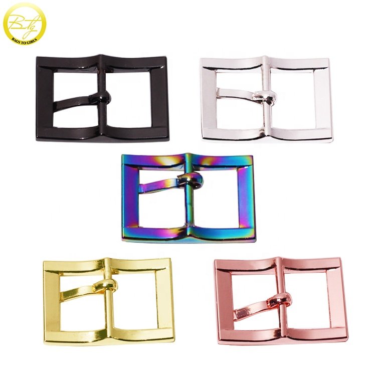 Good selling backpack single pin buckle multiple color handbag hardware roller strap metal buckle for shoes accessory
