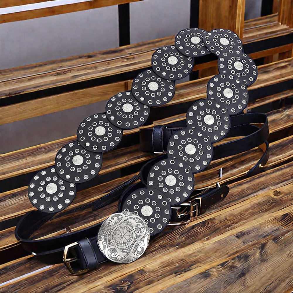 West Cowboy Y2K Women's PU Leather Waist Belt Vintage Chic Punk Style with Alloy Buckle Hot 4cm Wide for Girls Western Style