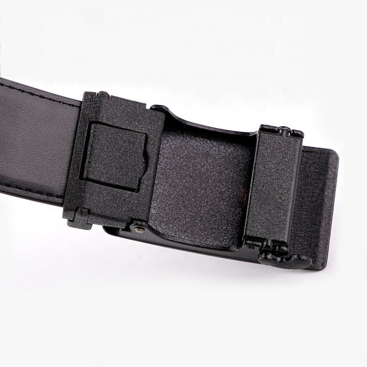 Guangzhou Factory Custom New Personalized Cool Black Belt Matt Buckle Metal Side Release Buckle Black Belt