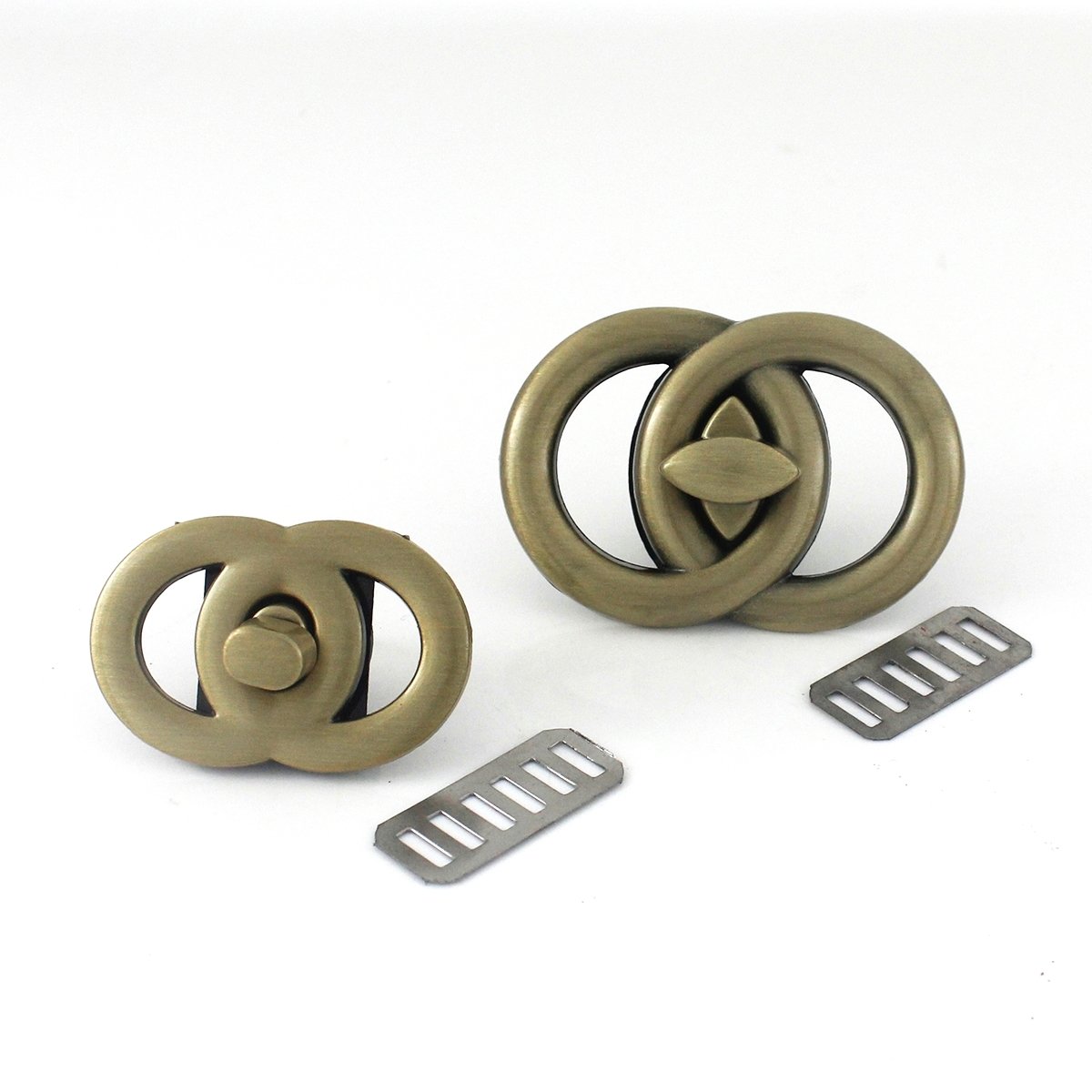 Alloy Double circle Twist Turn Lock Small Size Clasp Buckle for Leather Craft Women Bag Handbag Purse DIY Hardware Accessories