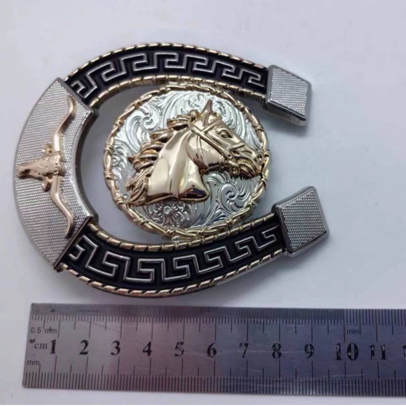 Retro horse belt buckle Western cowboy horsehead belt buckle for men decoration