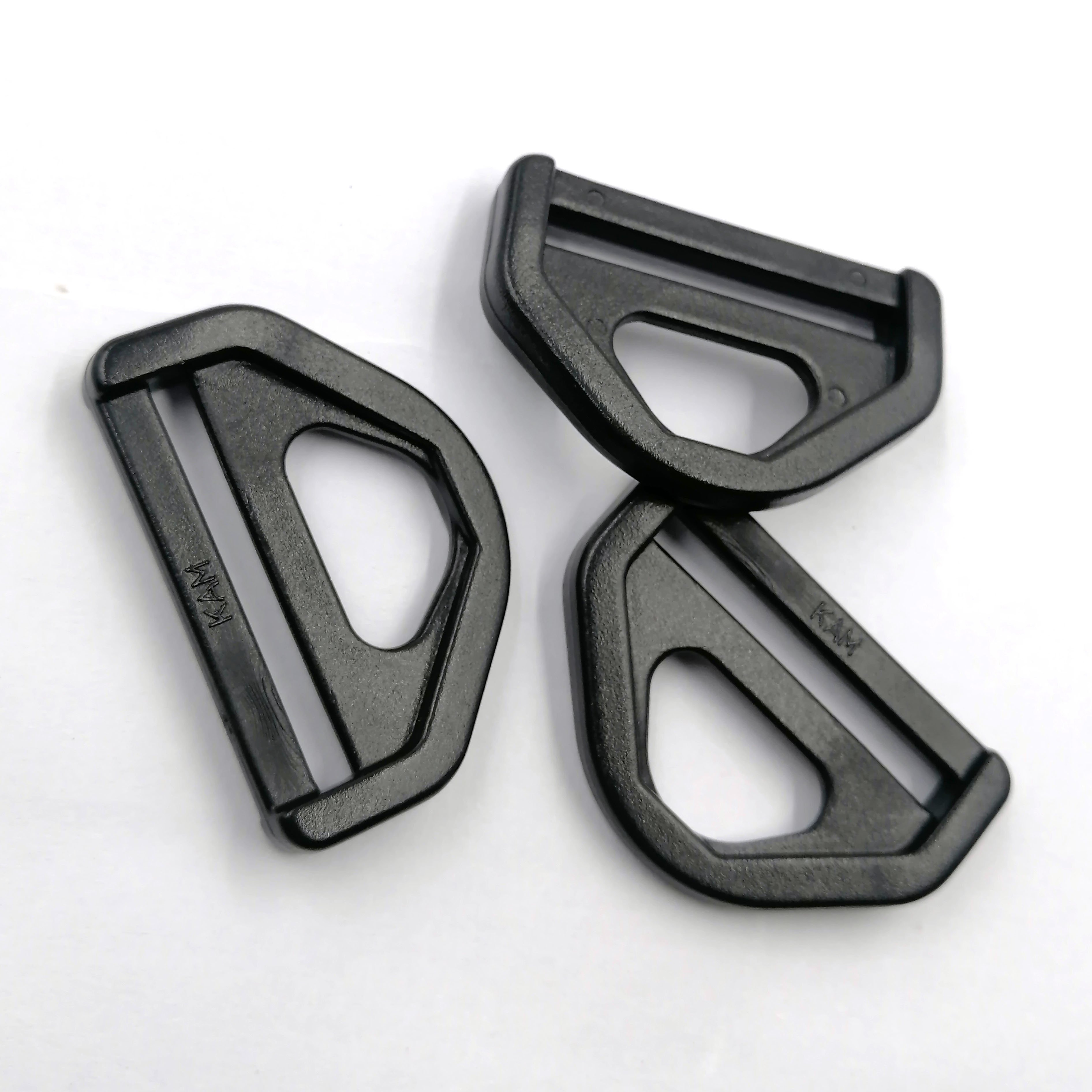 High Quality Curve Strap Connector Bar Slider D Buckle Plastic Triangle Ring Buckles For Tactical Backpack Belt