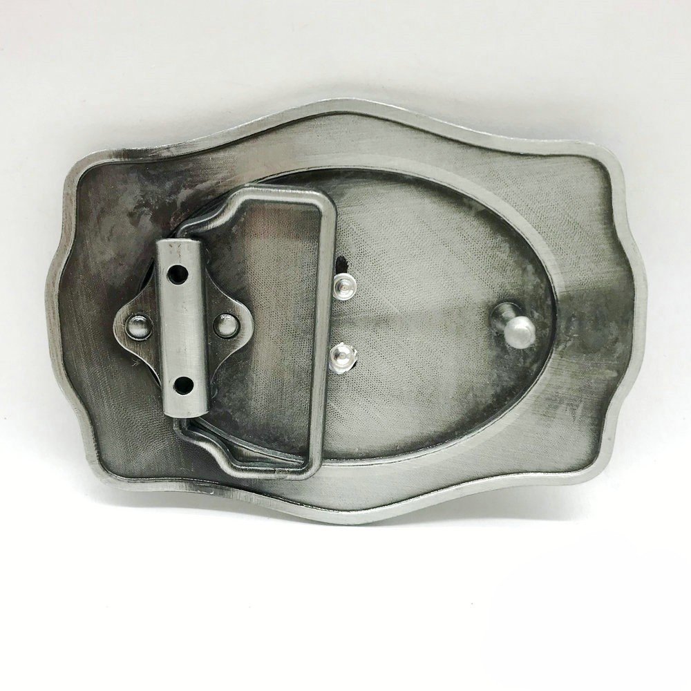Western cowboy plate buckle curved shape zinc alloy pattern bottom animal two-color belt buckle