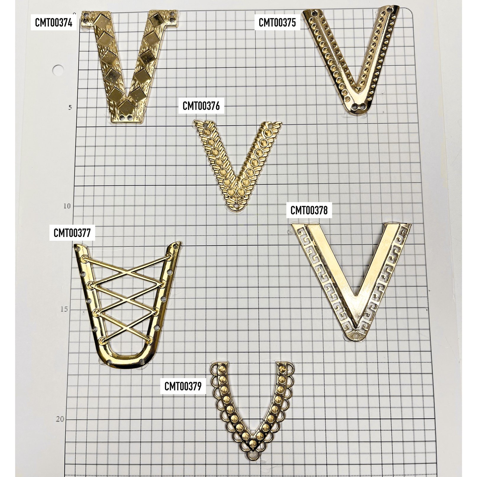 Fashion Front Closure Buckle Gold Swimwear hardware v shape connector Buckle