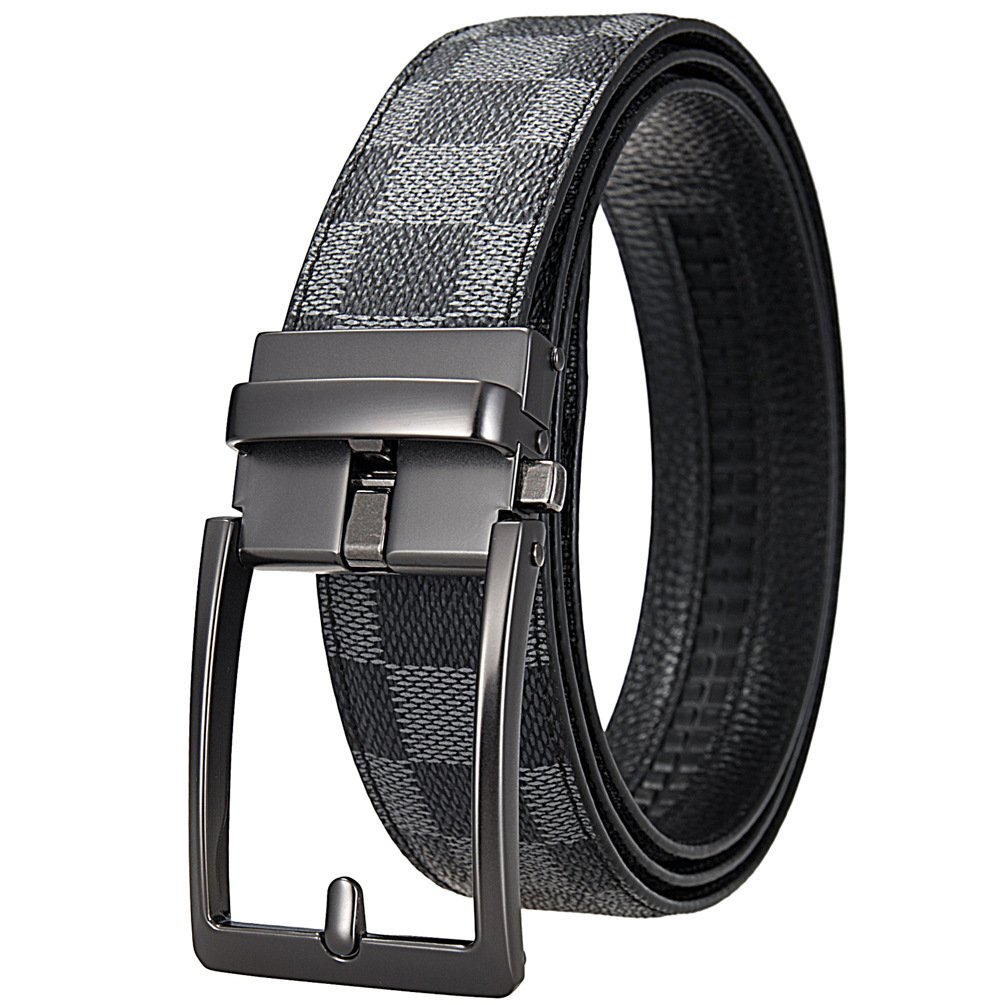 Logo Custom High Quality Luxury Automatic Buckle Business Belt First Layer Genuine Leather Belt for Men