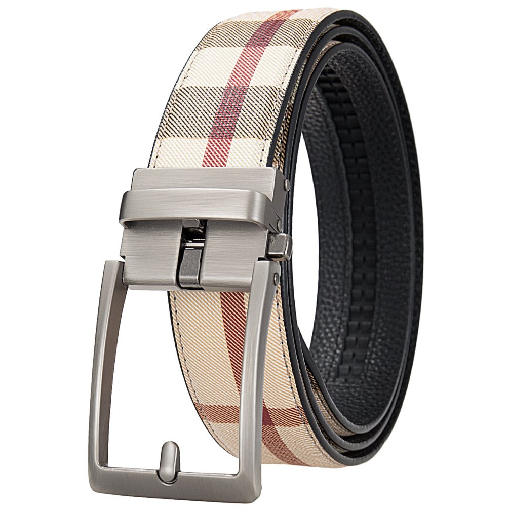 Logo Custom High Quality Luxury Automatic Buckle Business Belt First Layer Genuine Leather Belt for Men