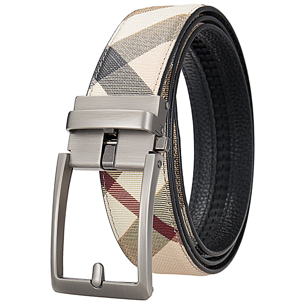 Logo Custom High Quality Luxury Automatic Buckle Business Belt First Layer Genuine Leather Belt for Men