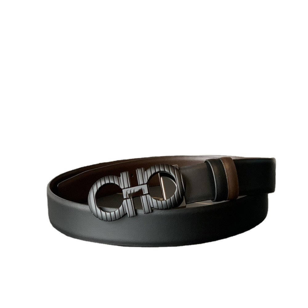 Men's hot saling classic letter buckle leather belt automatic buckle cowhide belt fashion trend brand designer business belt
