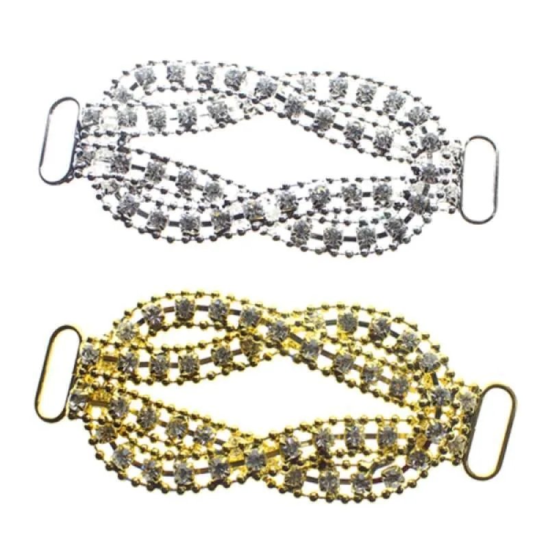 Sparkling Crystal Connectors Swimwear Decorative Seawater Resistant Silver Diamond Buckles Twisted Bikini Chain