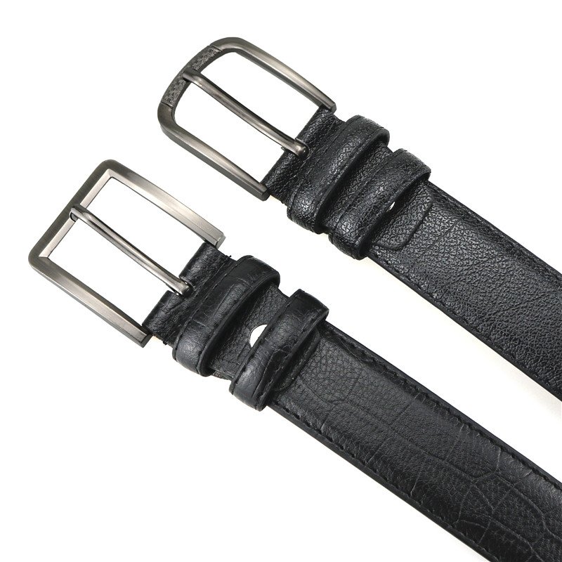 LQbelt 3.3CM Men PU Belt with Alloy Pin Buckle Custom Design Factory Hot ales Wholesale Fashion Belts Male