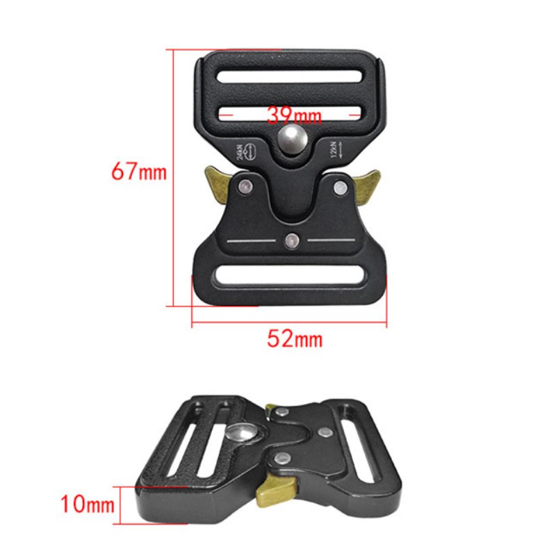 39mm Zinc Alloy Adjustable Men's Tactical Nylon Belt Buckle Side Release Metal Tactical Buckle