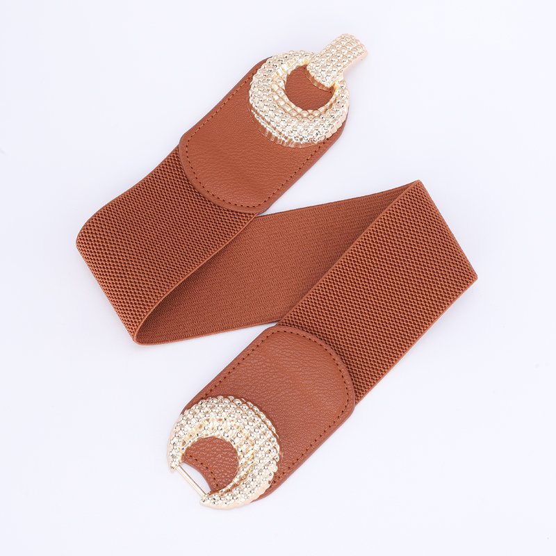 Famous Designer Belts For Woman Elastic Alloy Buckle Corset Belt For Dress Wholesale Ladies Belts