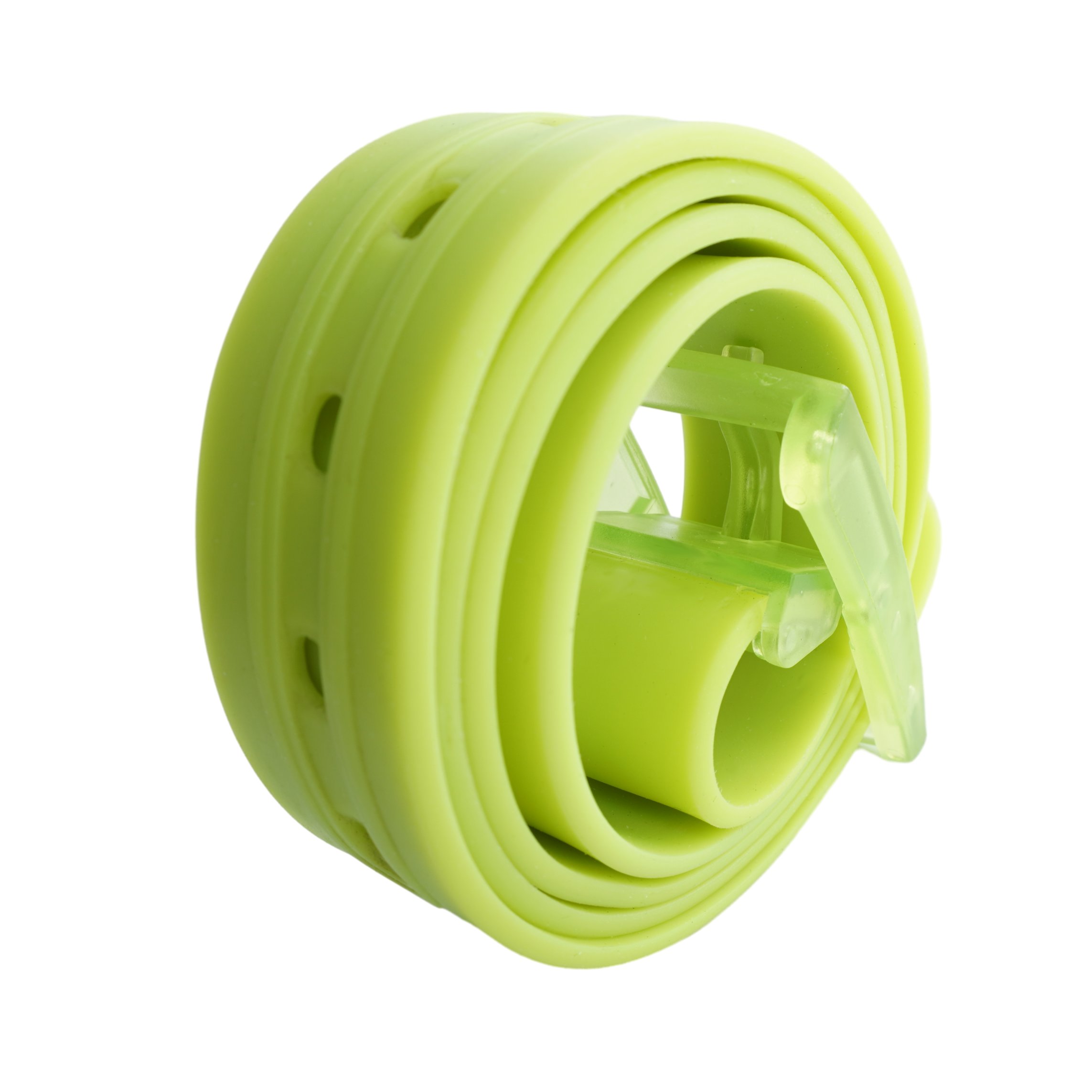 Customized Light Green Thicken Silicone Belt Casual Sport Unisex Trendy Rubber Belts With Plastic Buckle