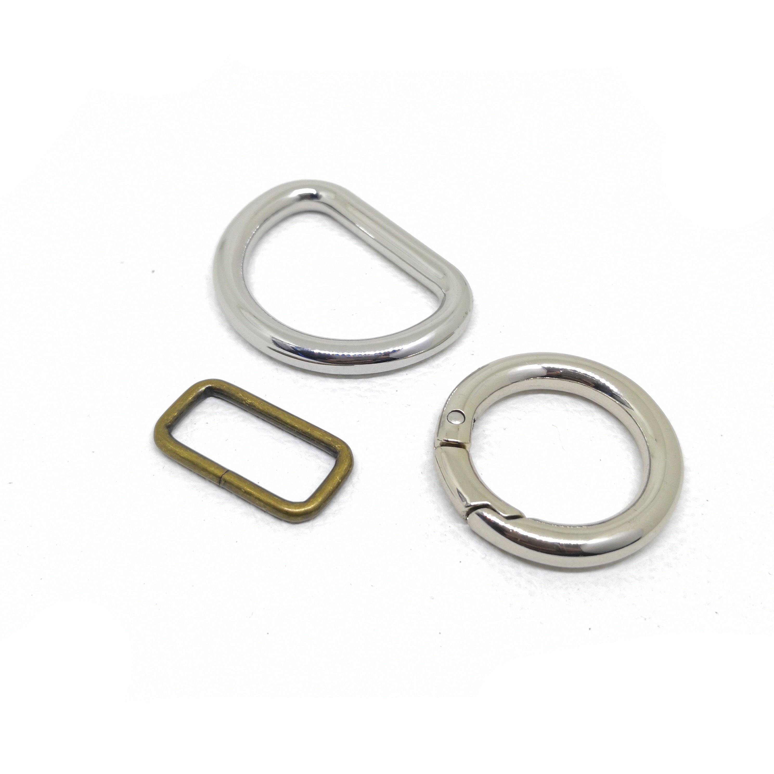 MING KEE METAL 38mm Handbag Bag Metal Accessories Webbing Fabric Strap Use Rectangular Square Metal Wire Iron Buckle Ring