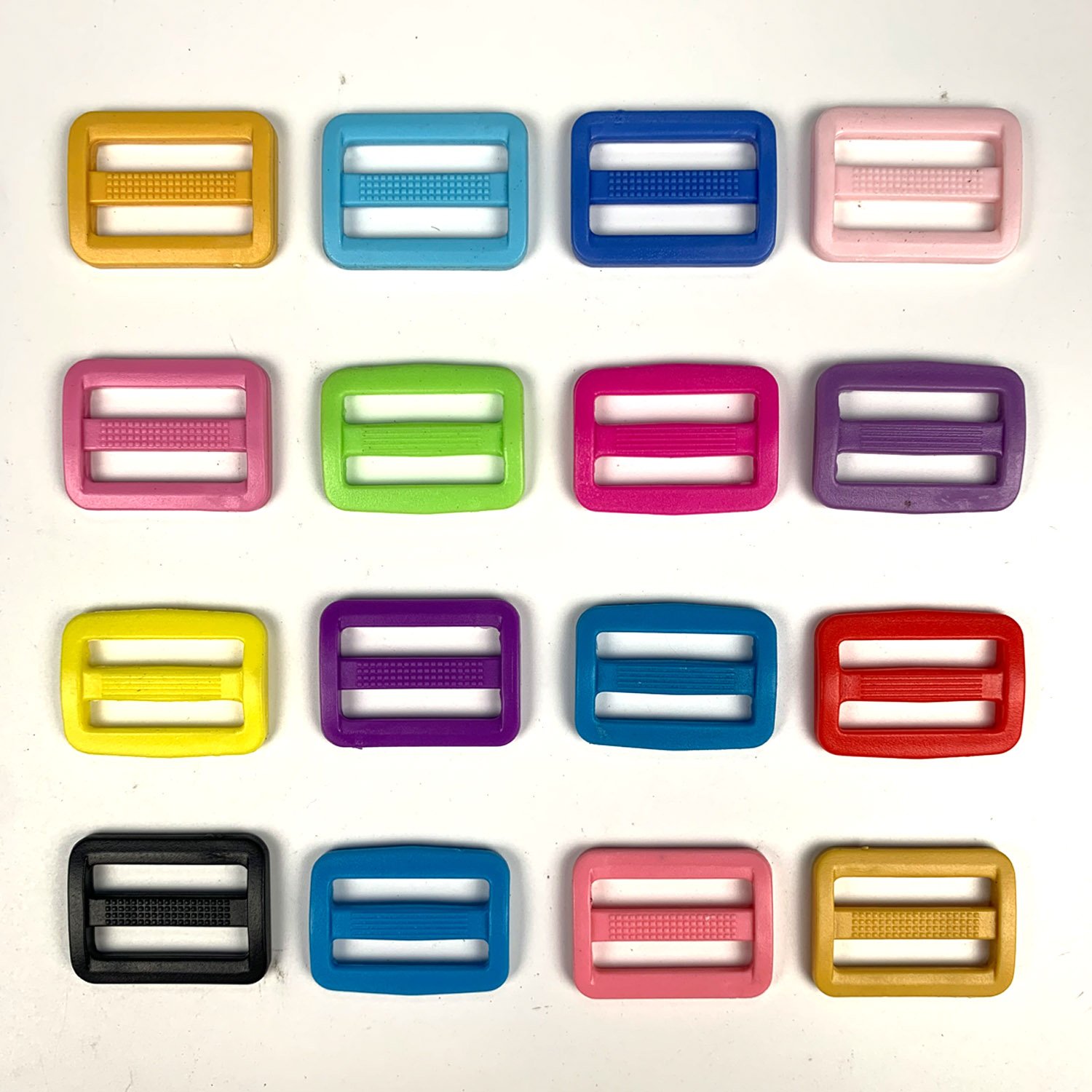 Hot sale plastic webbing slide tri-glide belt buckle for Bag Straps Plastic Tri-glide Buckles Adjuster Strap Slides Backpacks