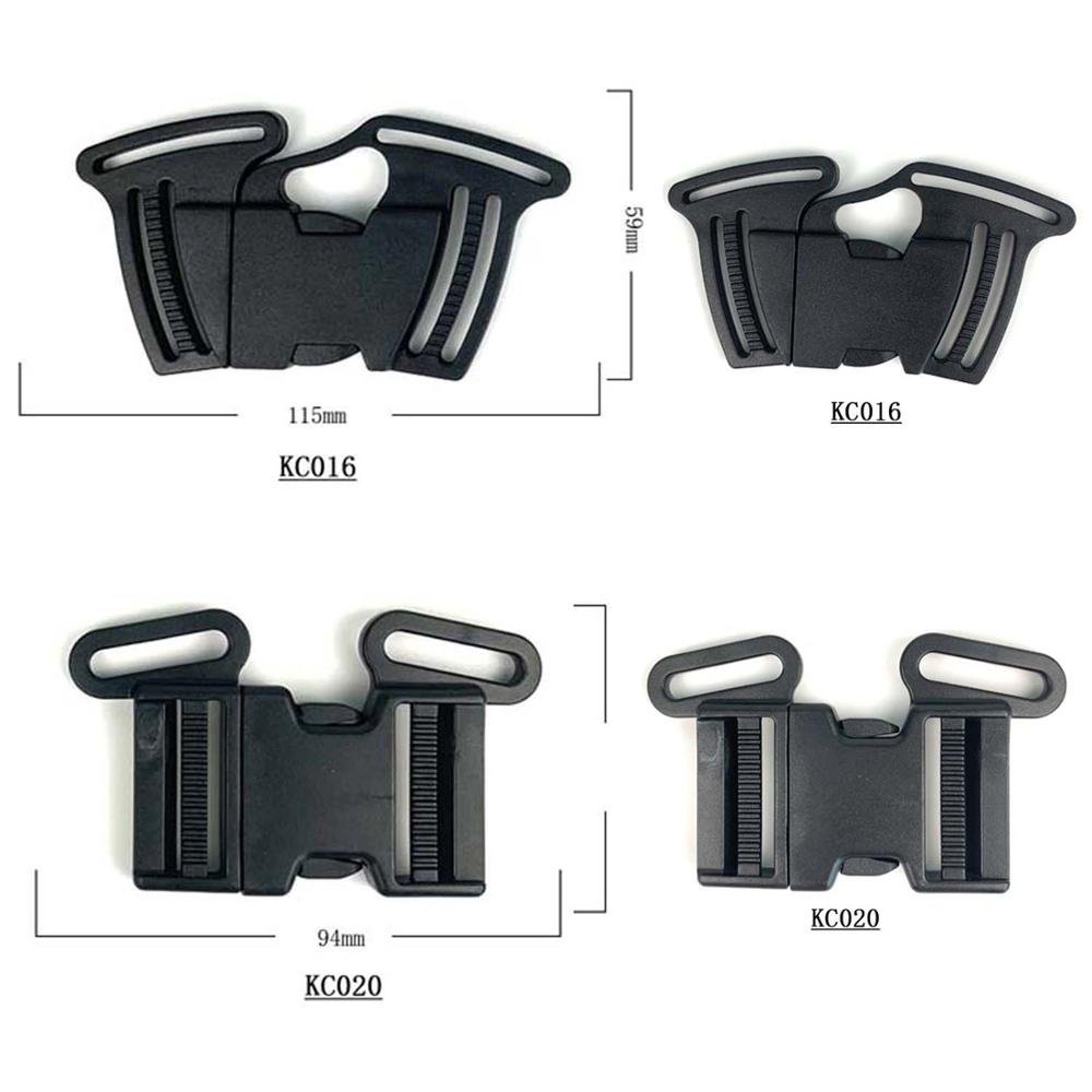 POM quick release buckle 38mm double adjust safety symmetrical 4 way plastic buckles