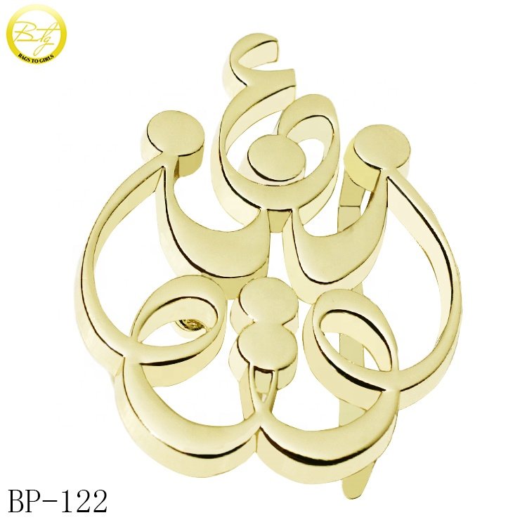 Die casting hollow belt buckle designs zinc alloy gold logo strap clip buckle hardware for leather craft