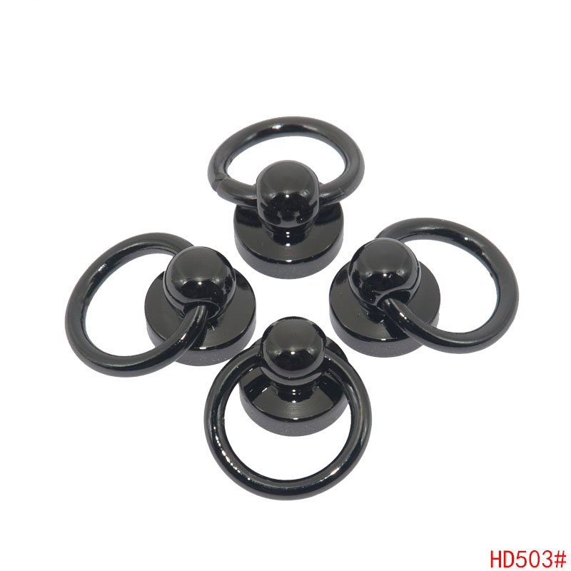 Metal Rivet With Pull Ring Buckle High Quality Brass Stud d Ring With Handle Connector Metal Rivet Stud