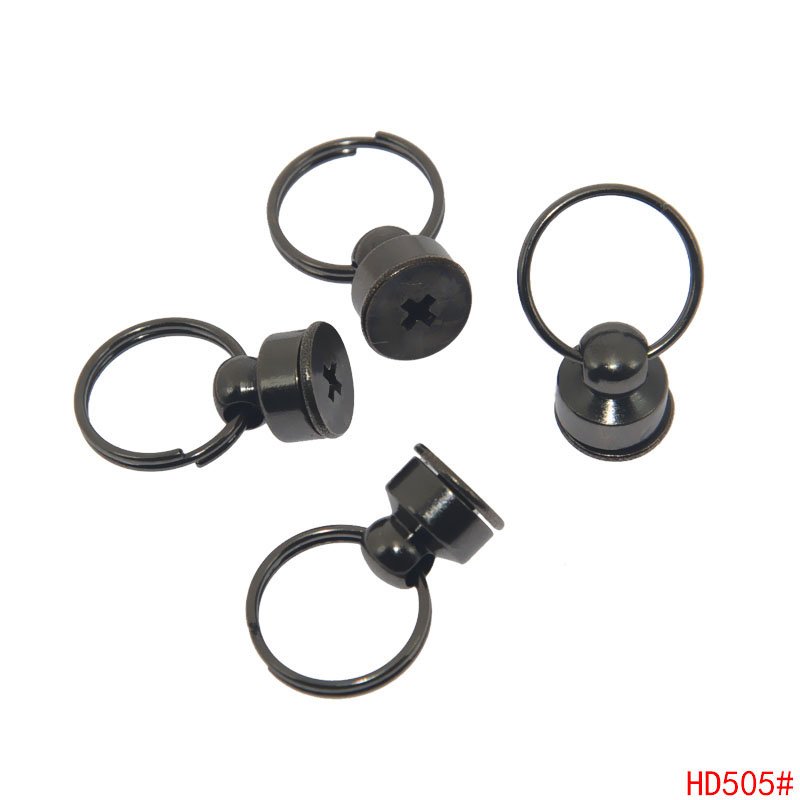 Metal Rivet With Pull Ring Buckle High Quality Brass Stud d Ring With Handle Connector Metal Rivet Stud