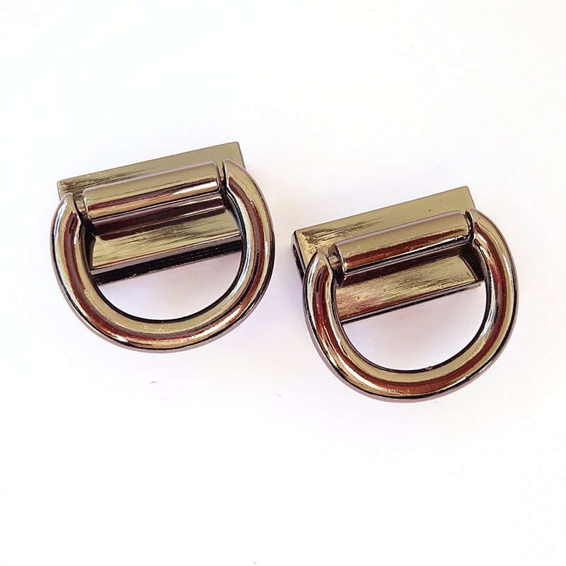 Alloy D Ring Buckle Bag Chain Metal Screw Clasp Slide Clip Purse Strap Connector