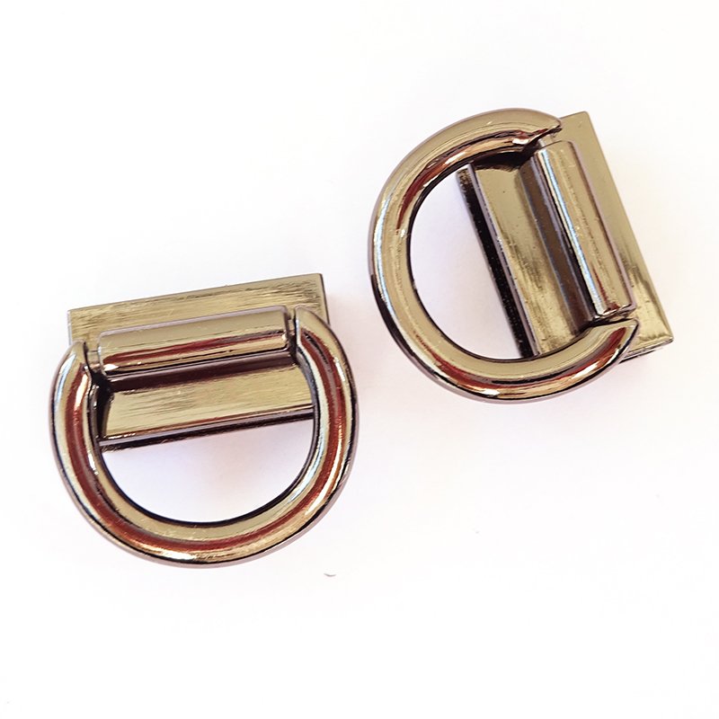 Alloy D Ring Buckle Bag Chain Metal Screw Clasp Slide Clip Purse Strap Connector