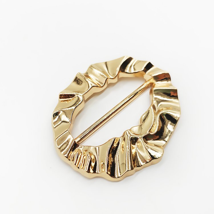 2024 Newest Designer Hem Zinc Alloy Belt Buckle Luxury Golden 40mm Tri-Glide Pin Buckle For Women