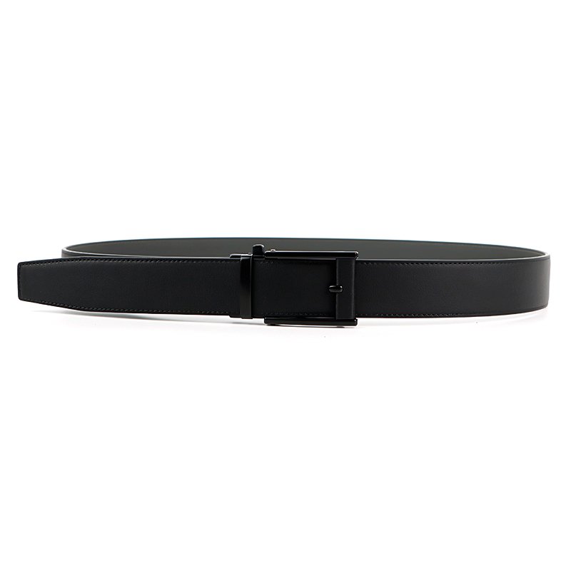 Fashion casual men genuine leather belt with gold automatic buckle hot selling belt customizable logo cowhide belt