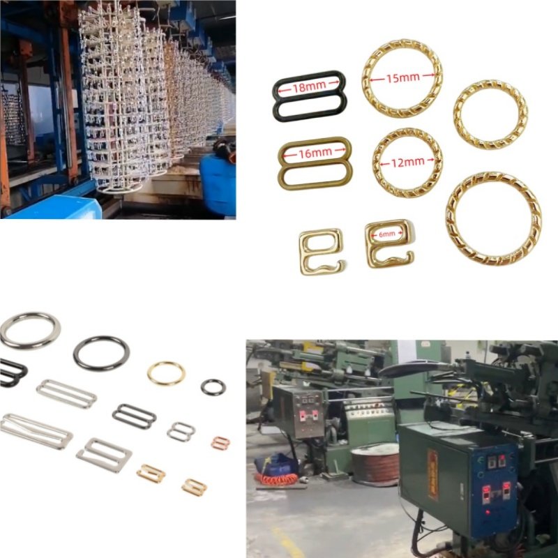 Bra Accessories Recycled 12mm 15mm Metal Gold Silver Yoga Clothes Ring Buckle Swimwear Connectors Metal Ring