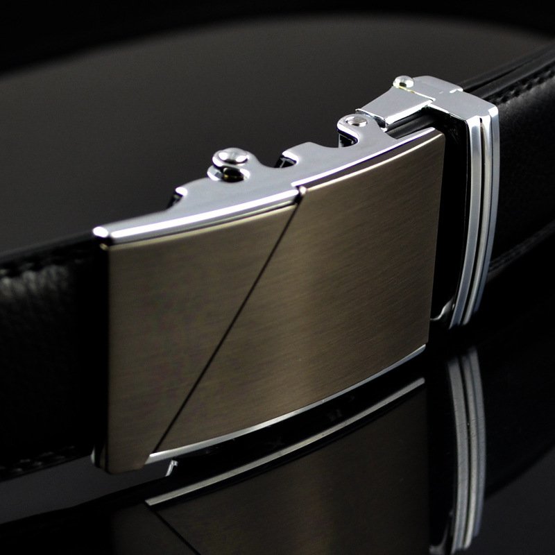 Q150 Luxury Business Genuine Leather Male Belts Classics Vintage Automatic Gold Buckle Men Belt