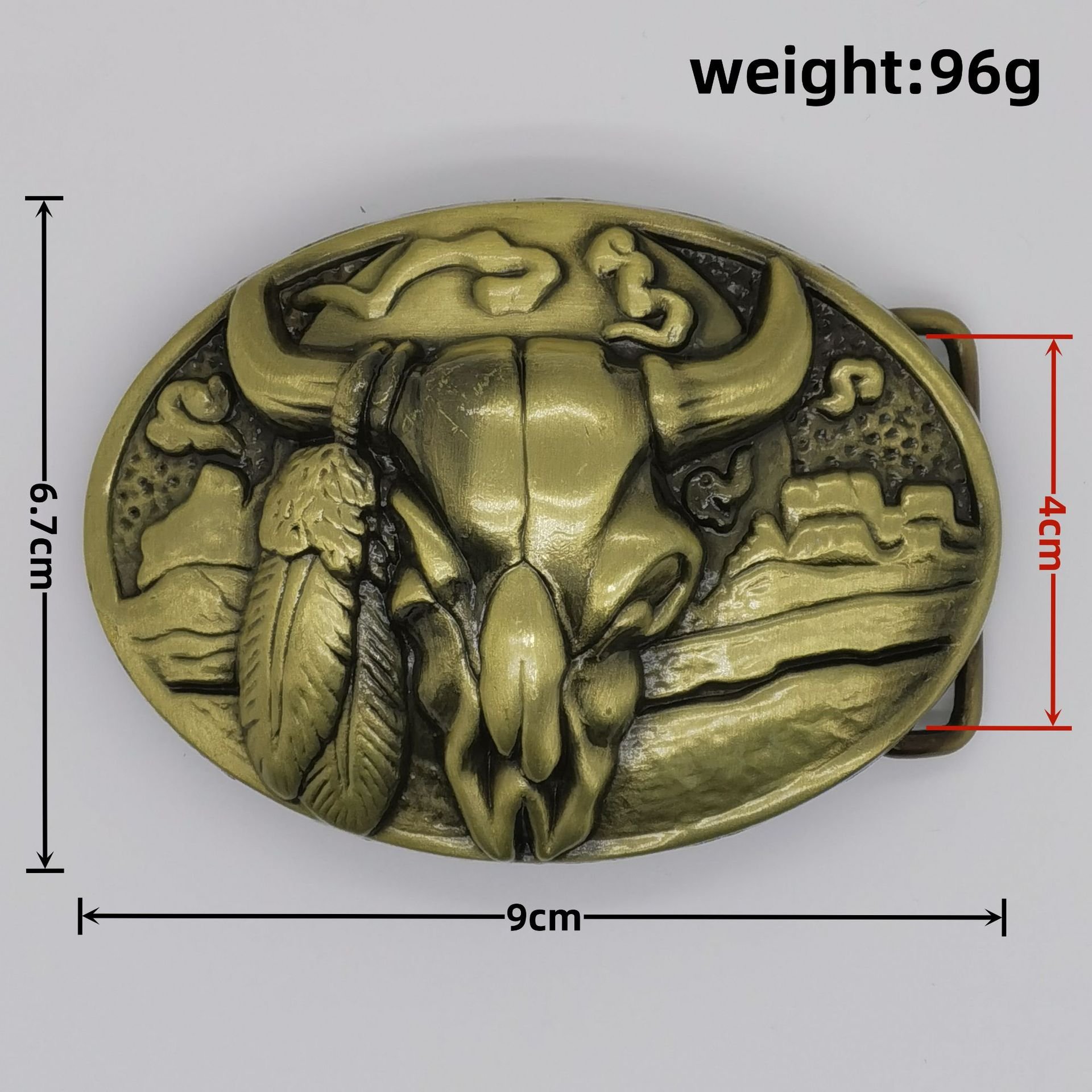 Western cowboy denim Zinc Alloy buckle belt bronze, retro, Suit 38mm inner diameter belt buckle Men women Jeans belt buckle
