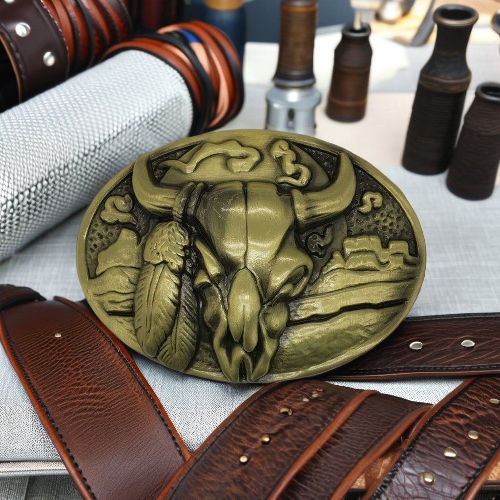Western cowboy denim Zinc Alloy buckle belt bronze, retro, Suit 38mm inner diameter belt buckle Men women Jeans belt buckle