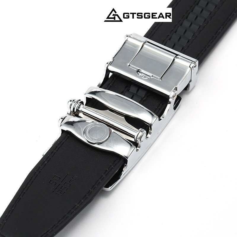 BL131 automatic buckle open edge two-layer cowhide belt business casual men's belt manufacturer wholesale