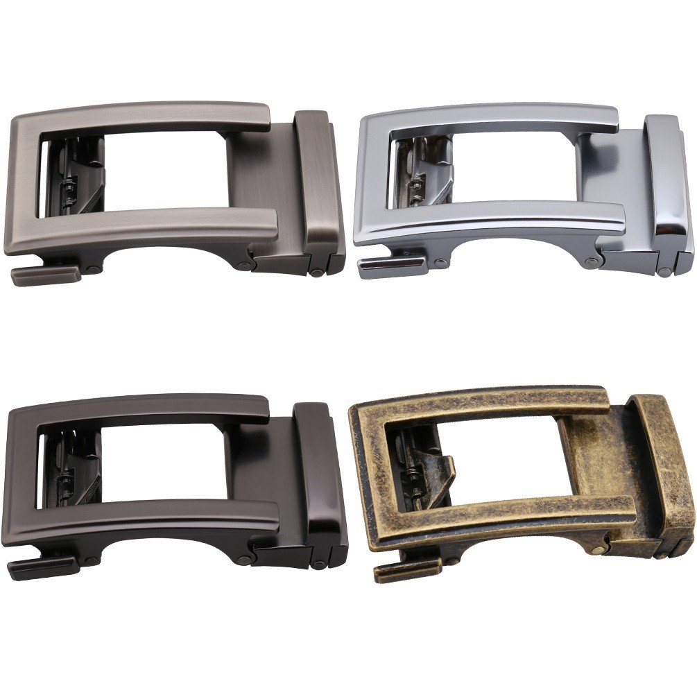 LQbelt Fashion Simple Style Men's Automatic Buckles Ratchet Belt Alloy Buckle For Men Factory OEM Custom Logo Wholesale Stock