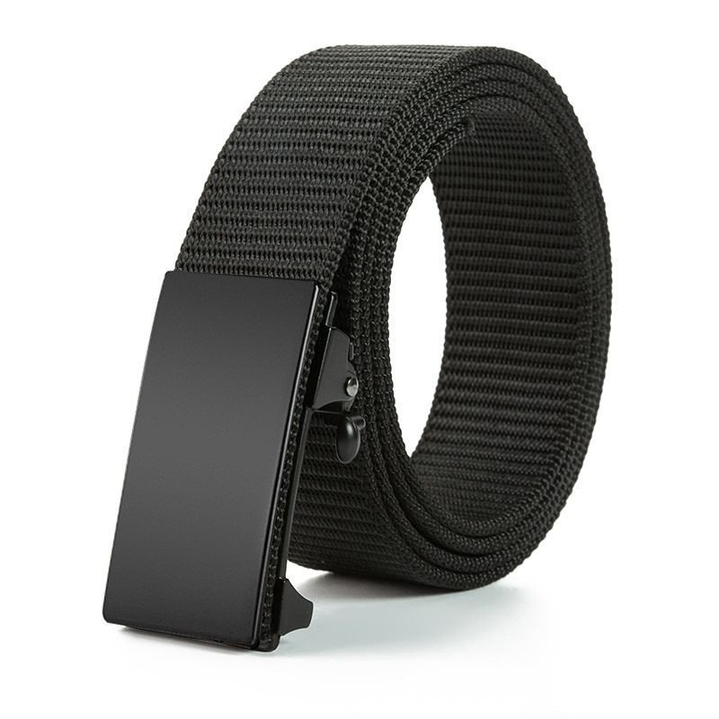 Clearance price men's toothless automatic buckle woven canvas belt belt casual versatile nylon outdoor belt