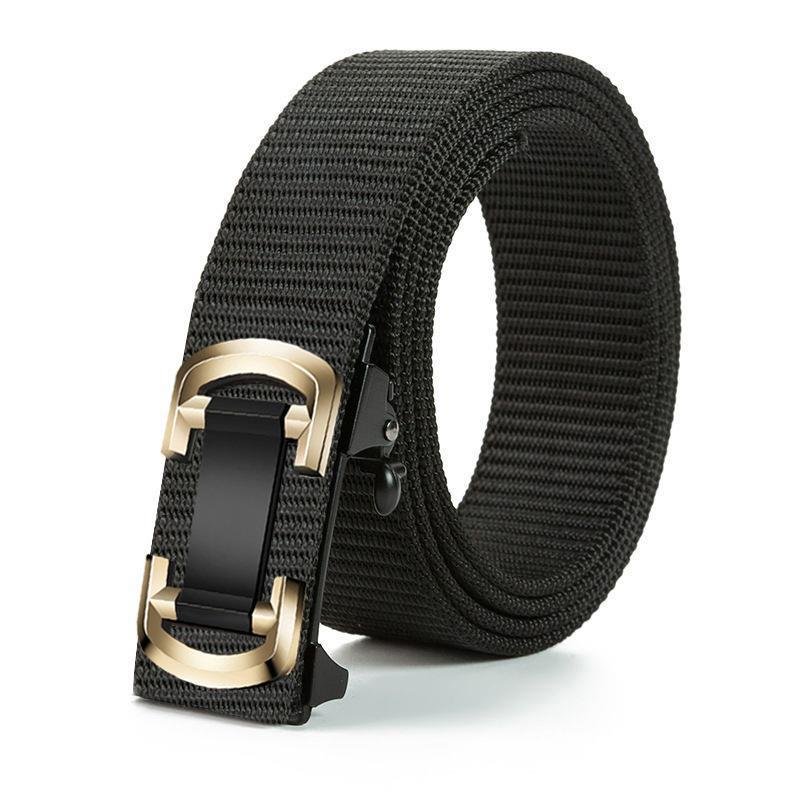 Clearance price men's toothless automatic buckle woven canvas belt belt casual versatile nylon outdoor belt