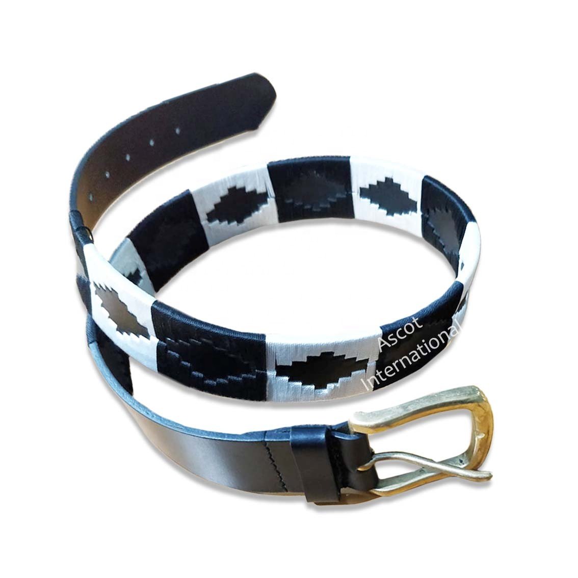 Wholesale Custom Horse Riding Polo Argentinian Belt for Men 35 mm width Luxury Cowboy Style with Steel Buckle