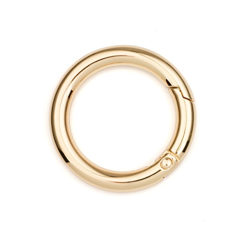 Custom O Ring Buckle Round Carabiner Snap Clip Hook Spring Keyring Clasp Engraved Logo O Ring for Handbags