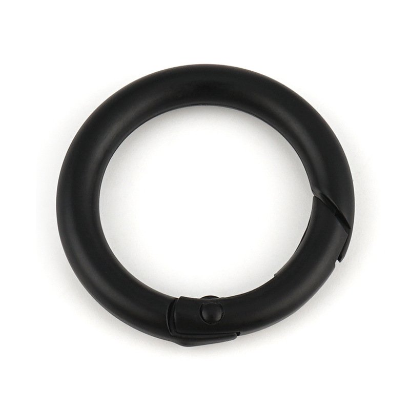 Custom O Ring Buckle Round Carabiner Snap Clip Hook Spring Keyring Clasp Engraved Logo O Ring for Handbags