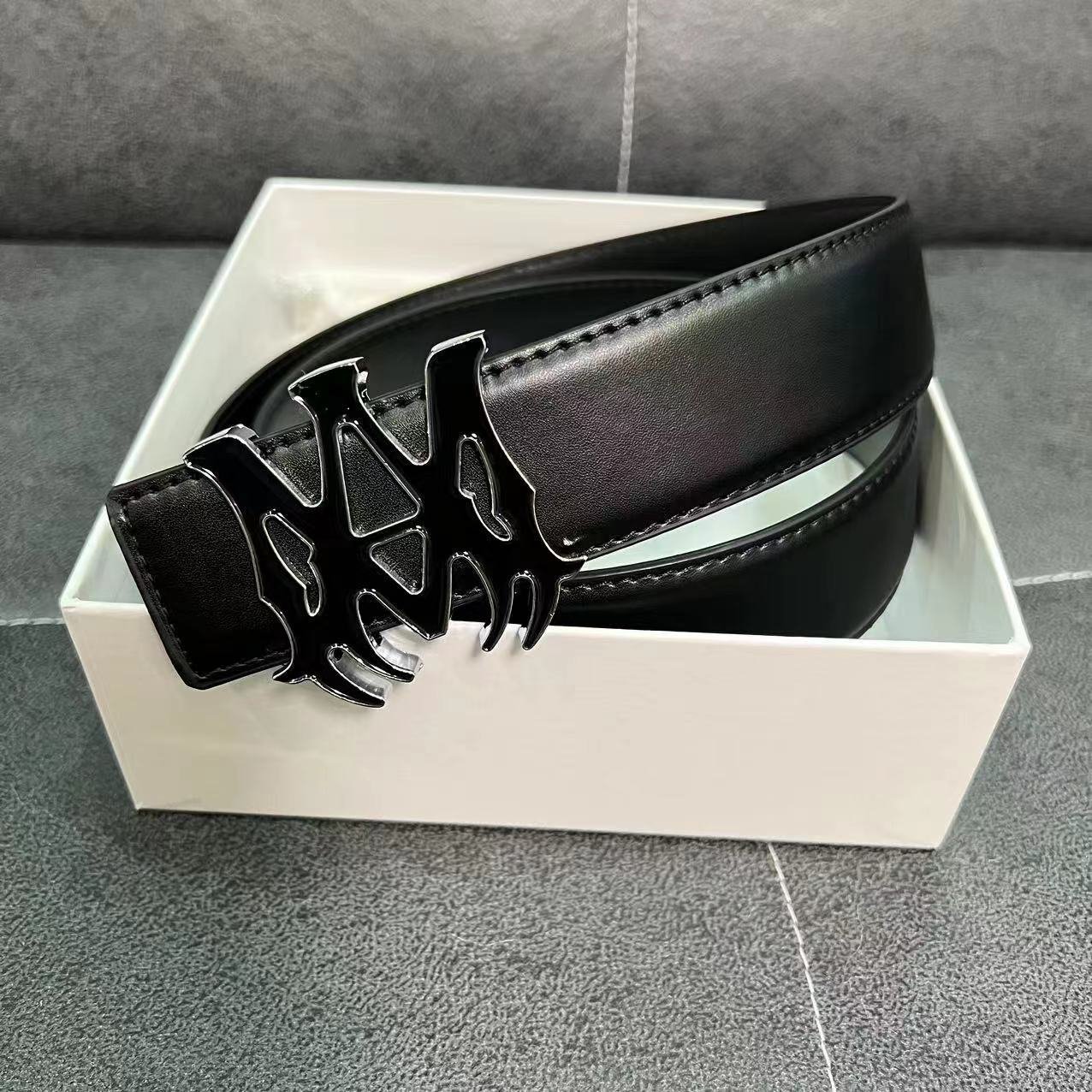Wholesale (3.8cm wide 100-125cm long) belt buckle Designer brand belt for men
