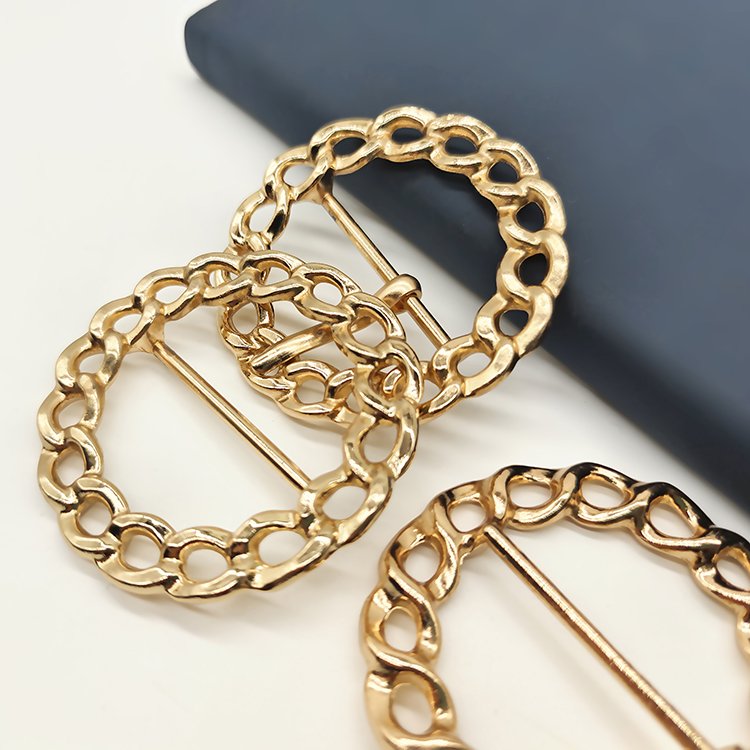 Wholesale Clothes Accessories Customized Round Belt Buckle New Design Decorative Rhinestone Belt Buckle For Wedding Dress
