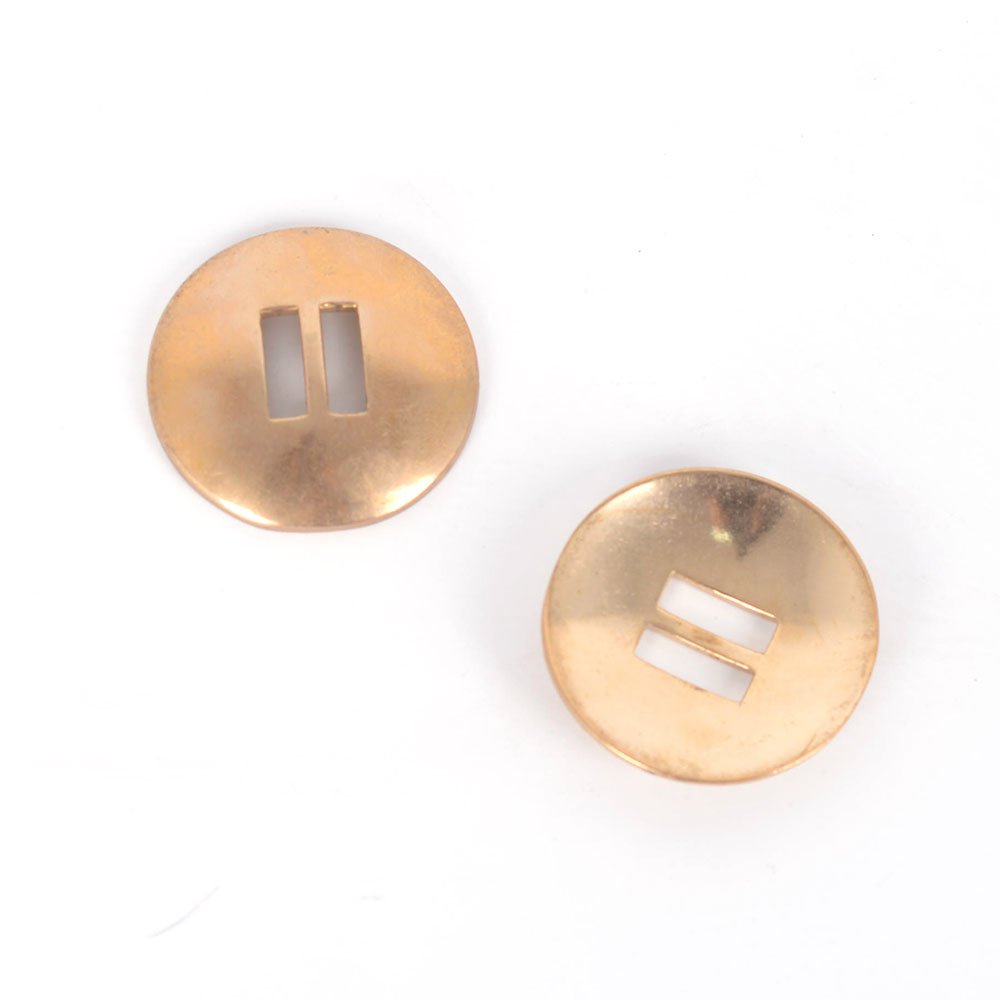 Custom Saddle Conchos Solid Brass Slotted Concho Clamp Metal buckle Leathercraft Accessory