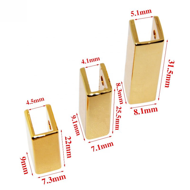 Hot selling tail buckle handbag hardware metal clasp end zinc alloy end tail clips strap for bag accessories