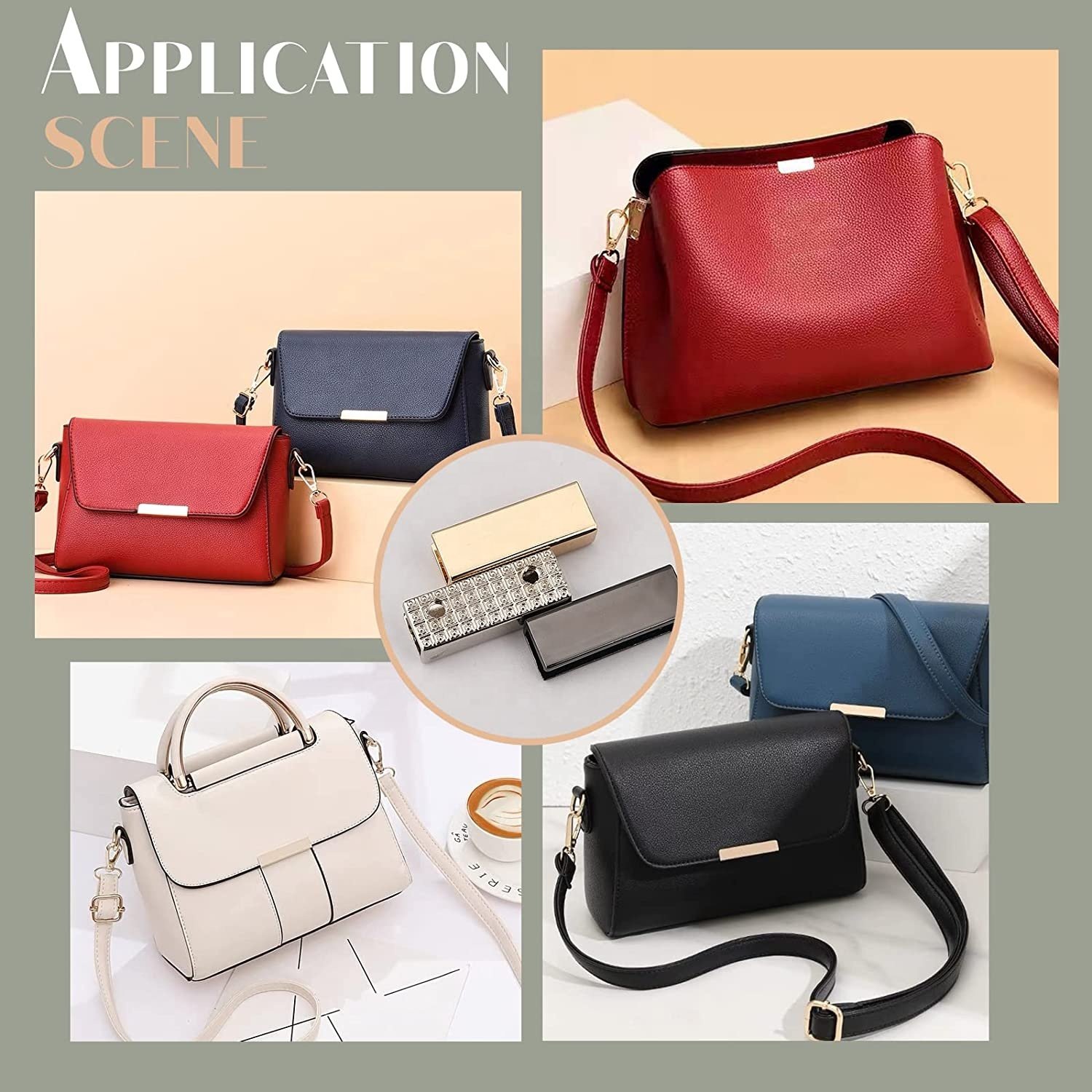 Hot selling tail buckle handbag hardware metal clasp end zinc alloy end tail clips strap for bag accessories