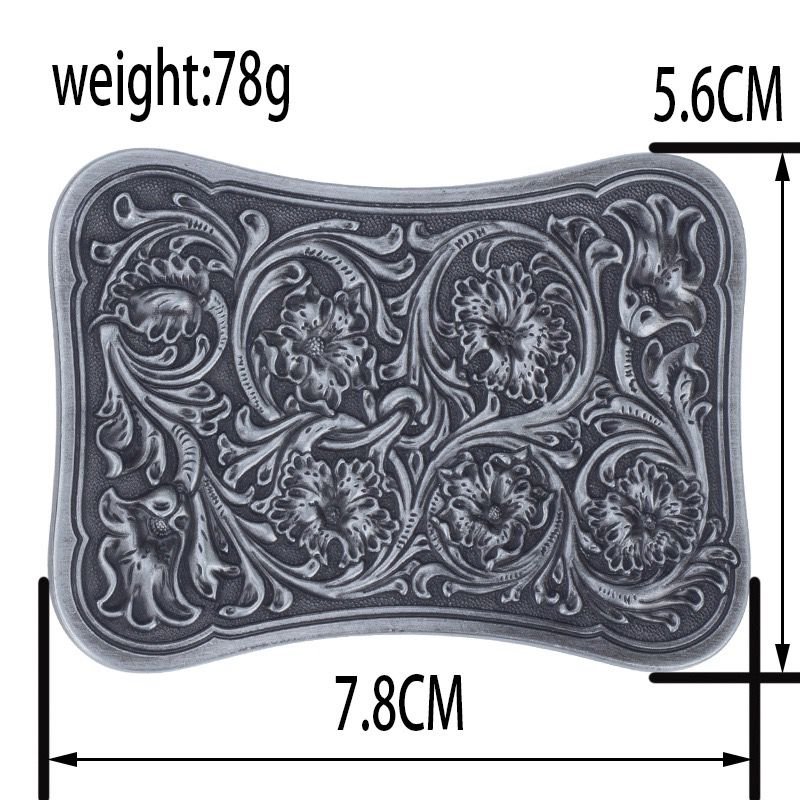 Ready to Ship Western Belt Buckles Bone Shape Floral Men Cowboy Antique Colors Buckles