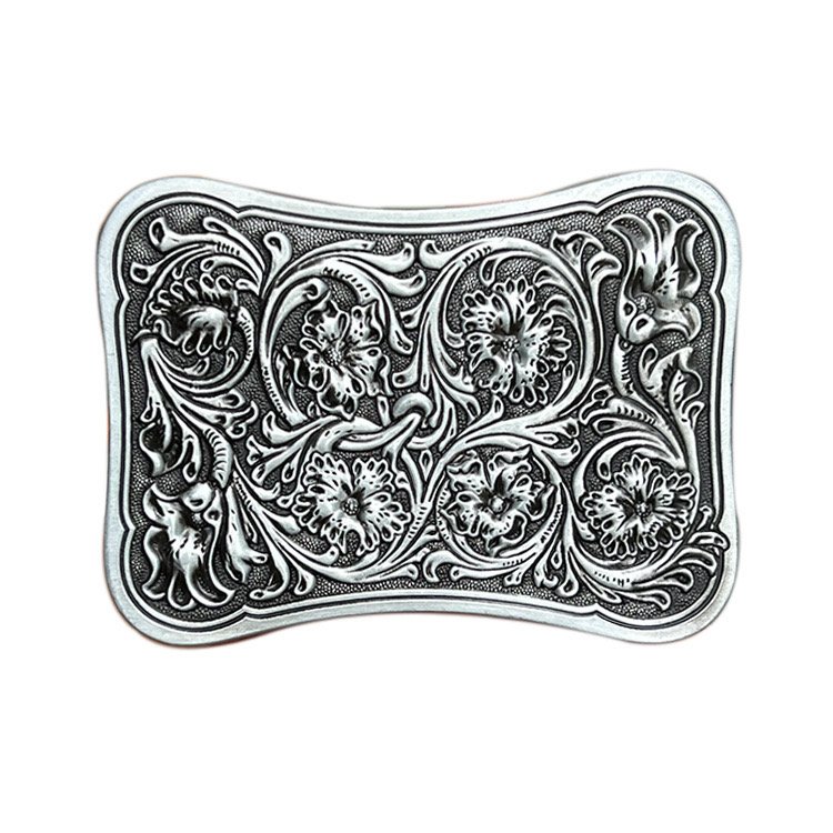 Ready to Ship Western Belt Buckles Bone Shape Floral Men Cowboy Antique Colors Buckles