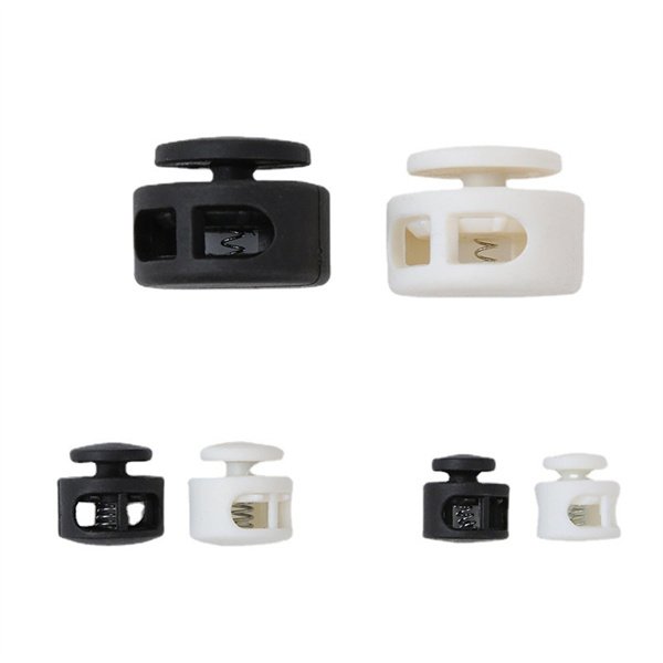 SAS Plastic Spring Cord Lock End Toggle Clip Stopper Buckle Shoelace Clamp Garments Backpacks Paracord Drawstring Accessories