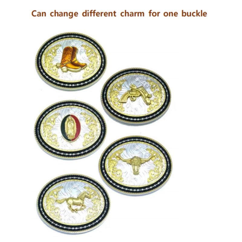 Wholesale Fashion Metal Belt Buckle Zinc Alloy Metal Custom Belt Buckles Enamel 3D Cowboy Belt Buckles for Men Women