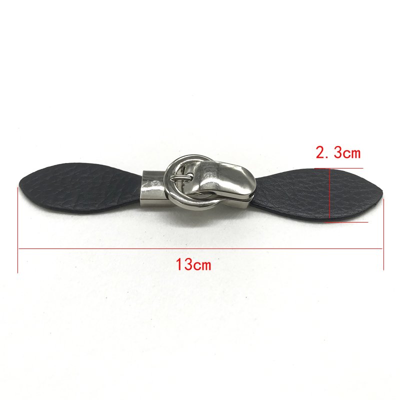 New metal clip buckle PU leather loop leather buckle coat fur collar cuff buckle